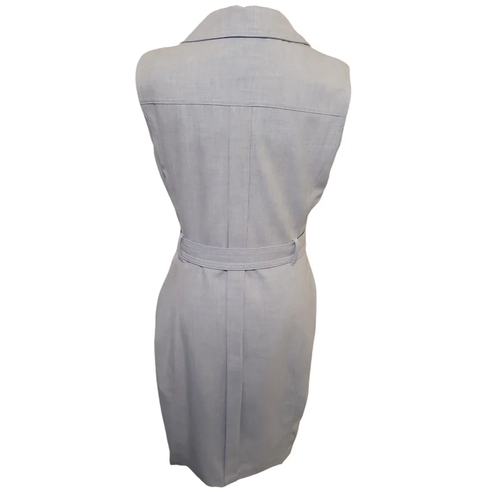 Calvin Klein Zip-Front Belted Dress Size 8 - Picture 2 of 6